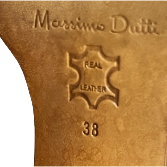 Massimo Dutti Snake Print Sandals 38 Ankle Strap Block Heel Peep Toe 4.25" Heel - Picture 10 of 12